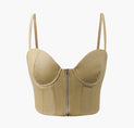 Faux Leather Bustier Cami Top