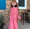 Bra-Splicing Halter Strap Long Dress