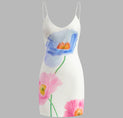 Backless Floral Short Dress