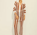 Stripe Polo Knit Pants Set