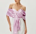 Satin Pleated Off Shoulder Top