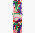 a dress with a colorful print on it