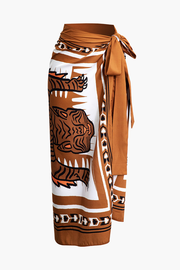 a skirt with a tiger print on it