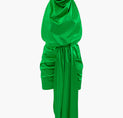 a green scarf on a white background