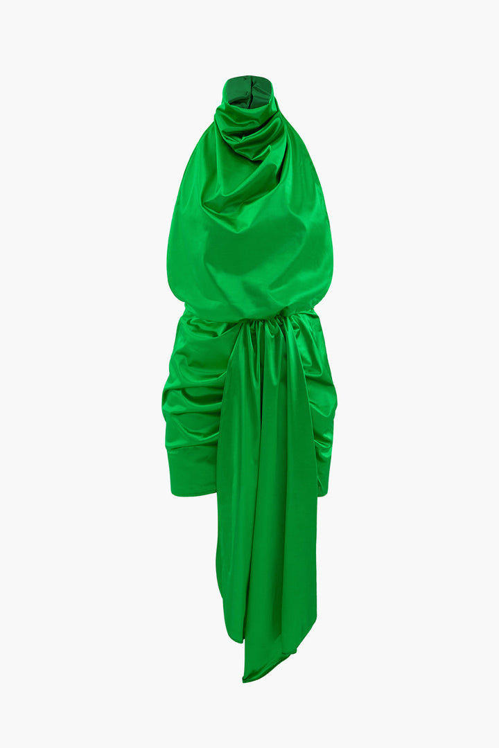 a green scarf on a white background