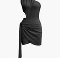 a black dress on a white background