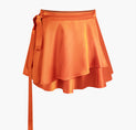 an orange skirt with a bow on the side