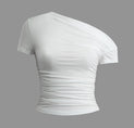 a white t - shirt on a gray background
