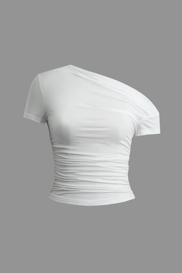 a white t - shirt on a gray background