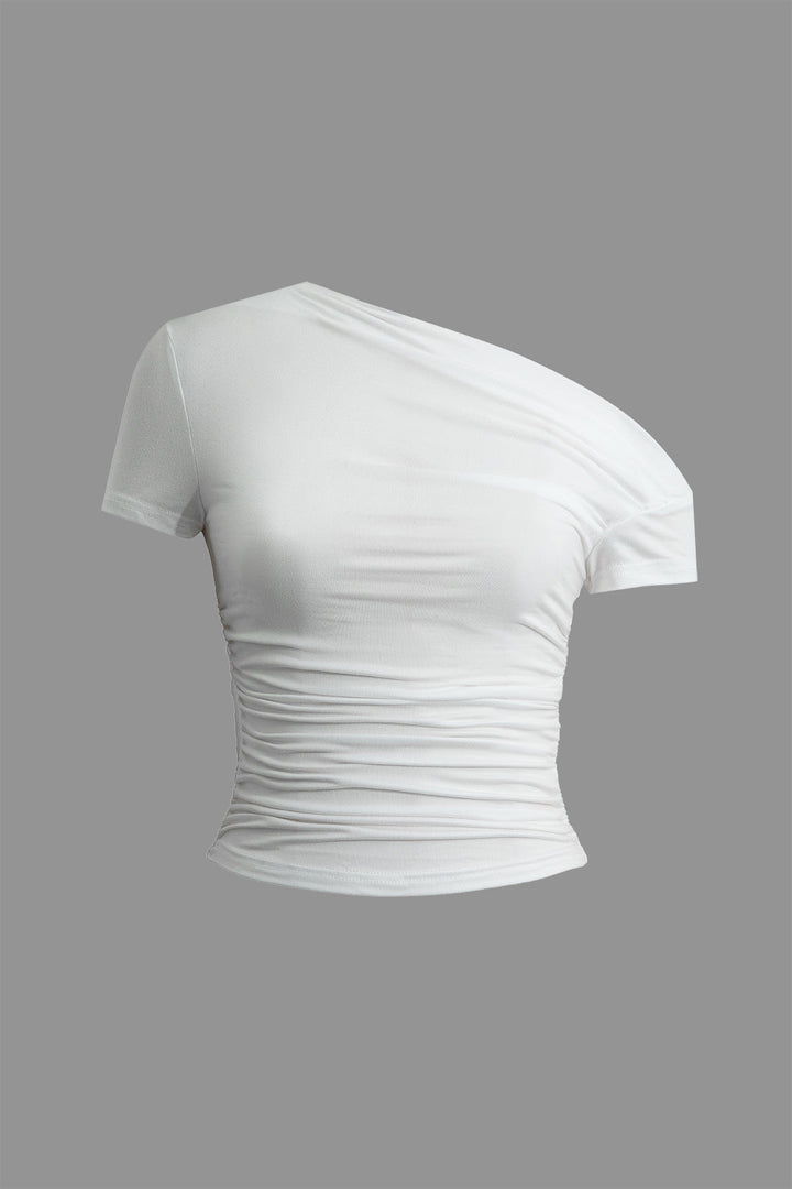 a white t - shirt on a gray background