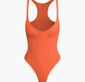 a women ' s swimsuit in an orange color