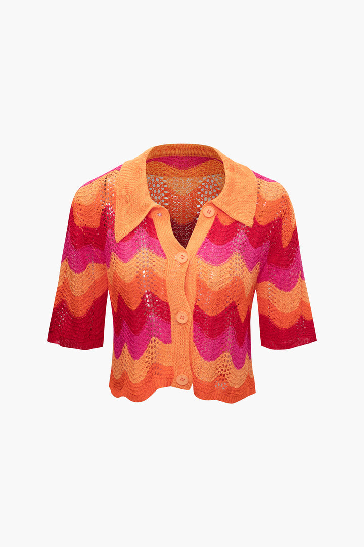 a women ' s jacket with a colorful pattern