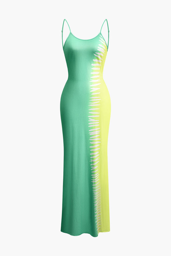 a green and yellow dress on a white background
