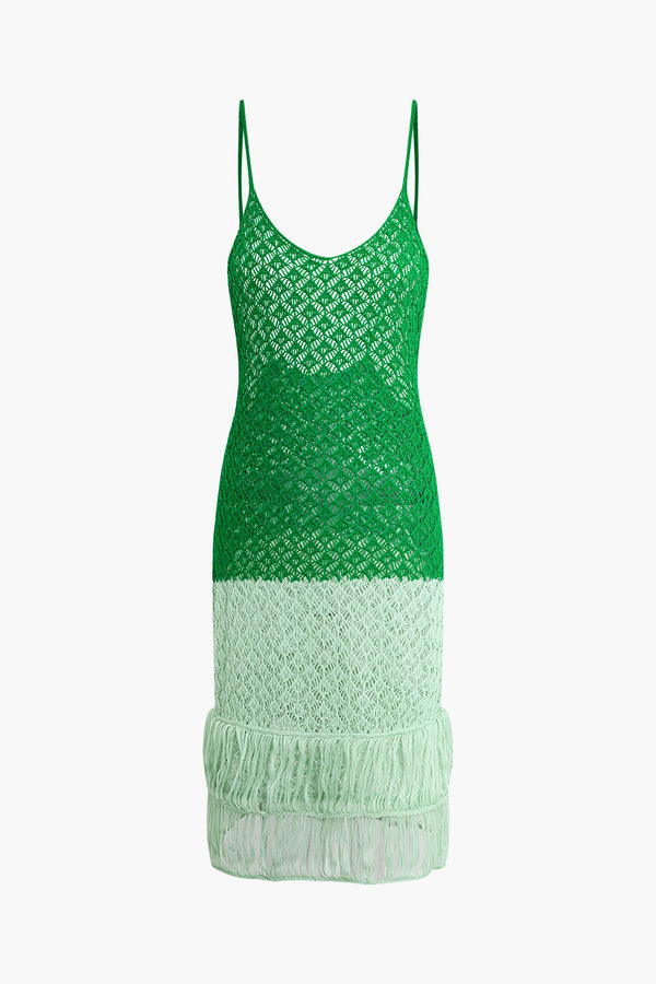 a green and white dress on a white background