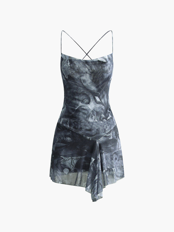 a black and white dress on a white background