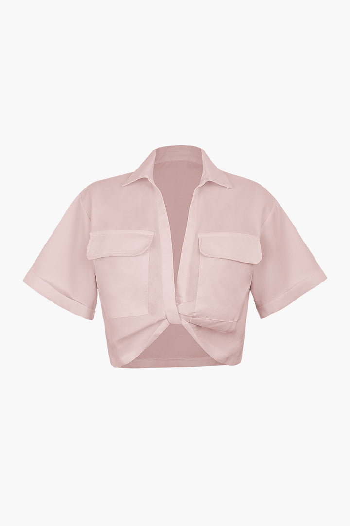 the cropped crop top in blush