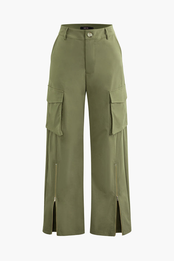 a picture of a green cargo pant