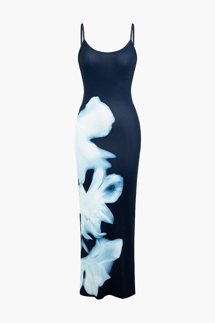 a black and white dress with flowers on it