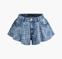 high waist denim shorts