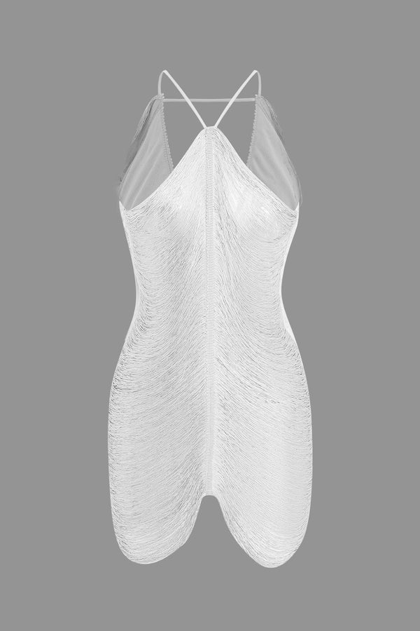 a white bodysuit on a grey background
