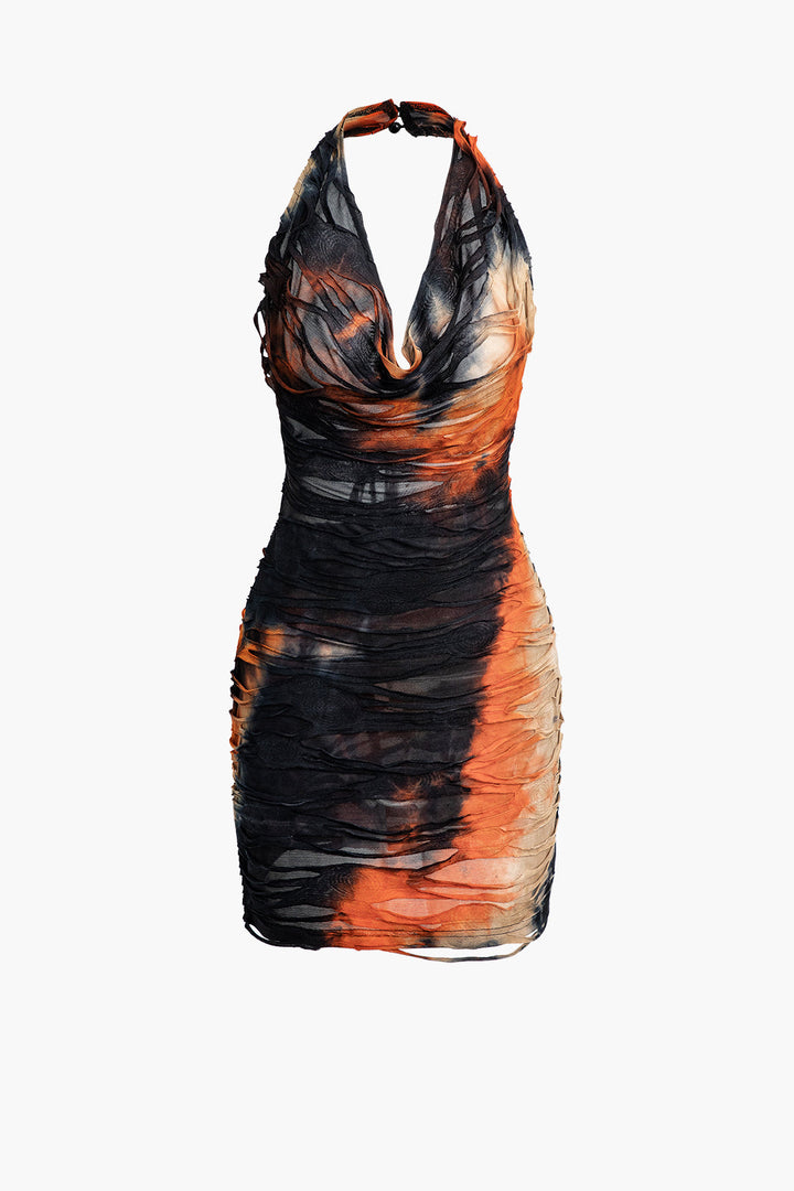 a black and orange dress on a white background