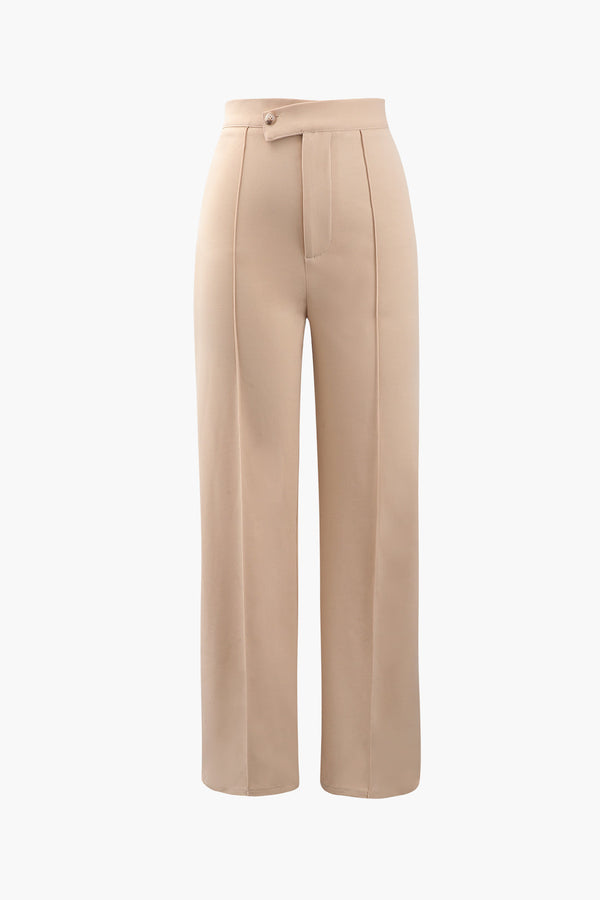 a picture of a woman wearing a beige pants