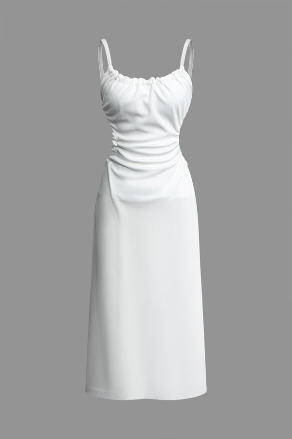 a white dress on a grey background