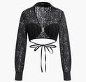 black lace crop top
