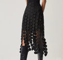 Laser Cut Multi Circle Double Layered Skirt