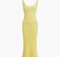 a yellow dress with spaghetti straps and spaghetti straps