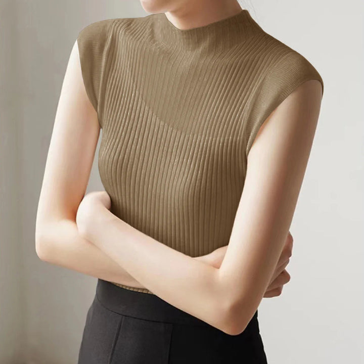 Mesh Patchwork Sleeveless Top