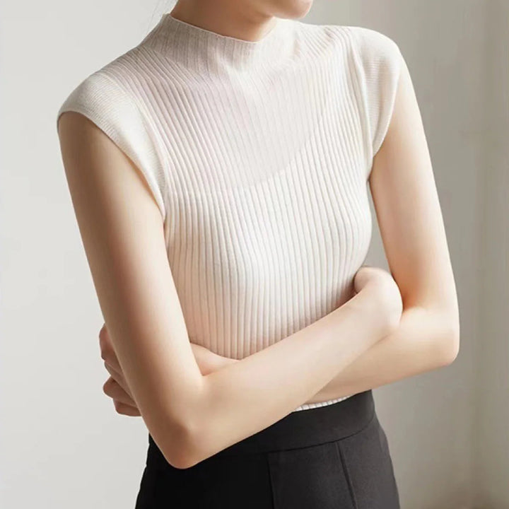 Mesh Patchwork Sleeveless Top