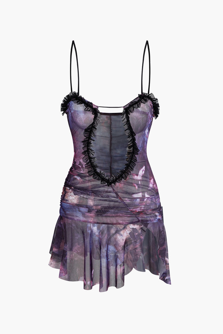 a purple and black dress on a white background