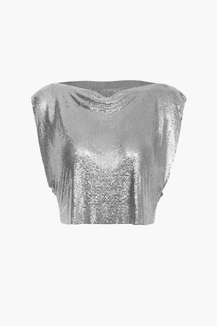 the crop top in silver