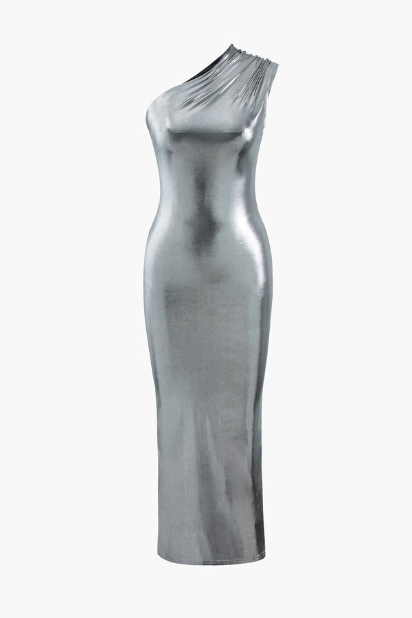 a silver dress on a white background