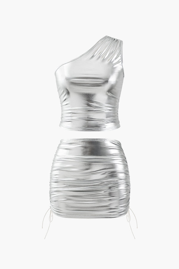 a silver dress on a white background