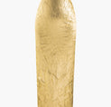 a gold skirt with a zipper on the side