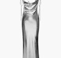 a silver dress on a white background