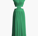 a green dress on a white background