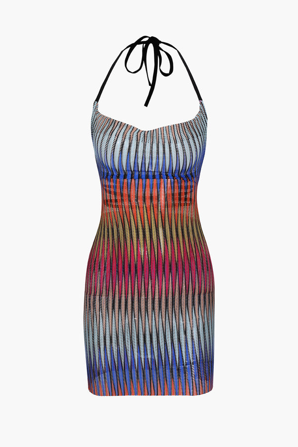 a women ' s swimsuit with a multi - colored pattern