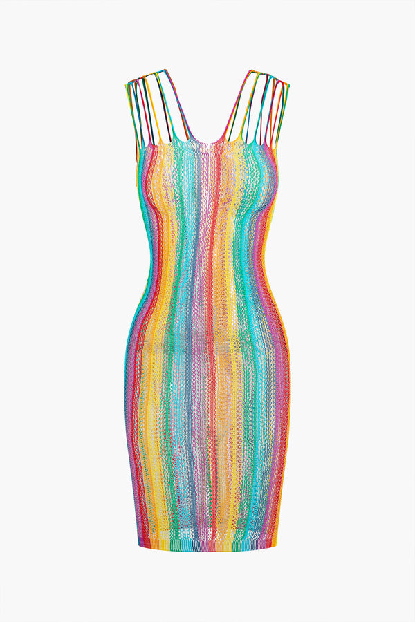 a colorful dress on a white background