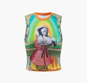 a tank top with an image of a woman in a dress