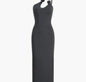 a black dress on a white background