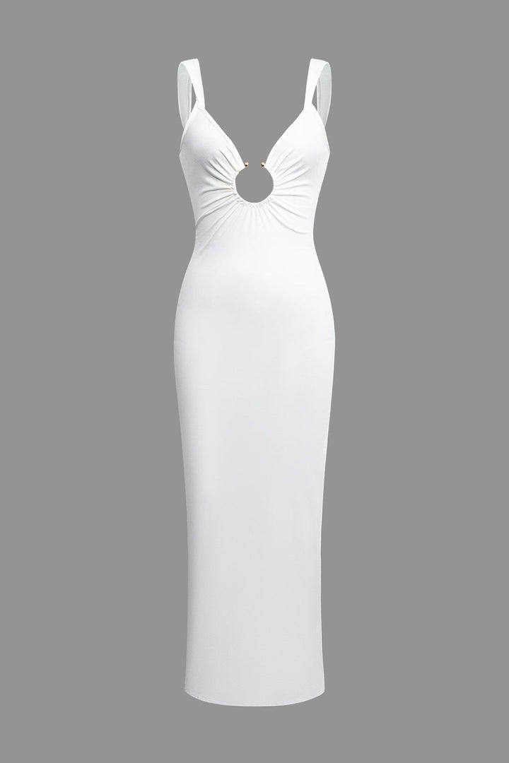 a white dress on a grey background