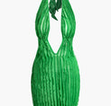 a green bag on a white background