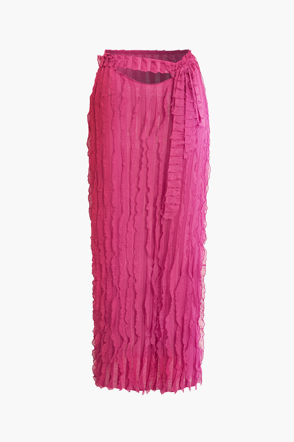 a pink skirt on a white background