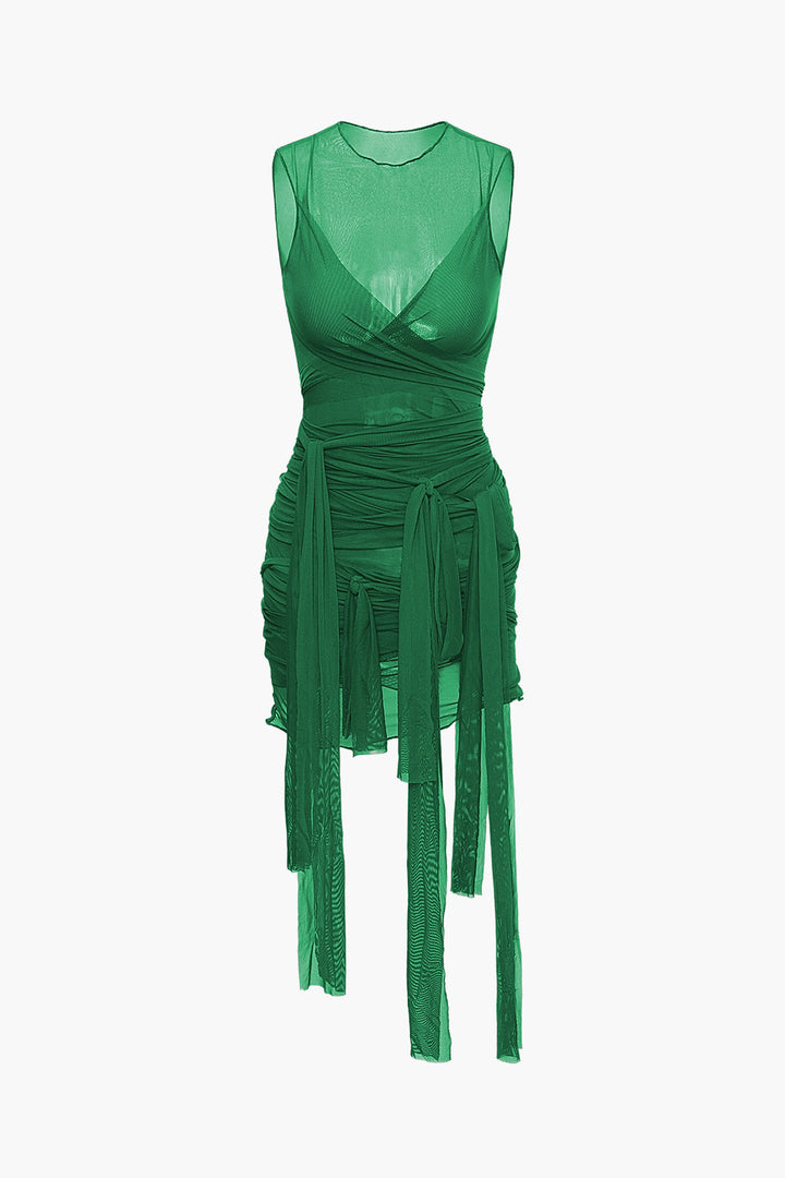 a green dress on a white background