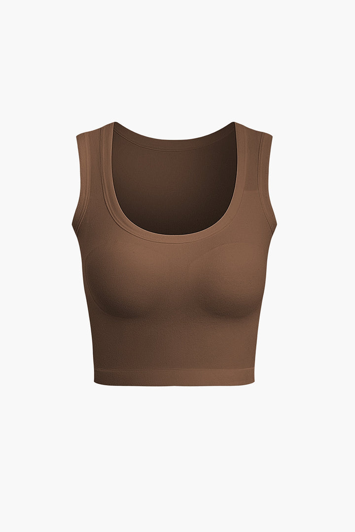 a women ' s bra top in brown