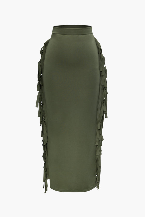 a women ' s skirt with straps and a side zipper