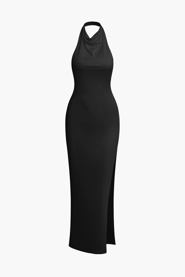 a black dress on a white background